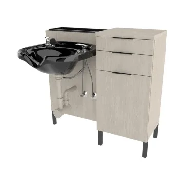 Barber Salon Wet Stations with Shampoo Bowl Sinks – custom retail display image 4