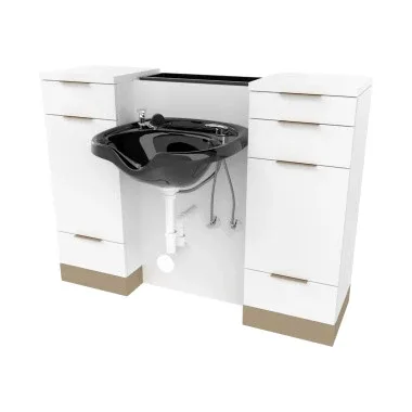 Barber Salon Wet Stations with Shampoo Bowl Sinks – custom retail display image 1