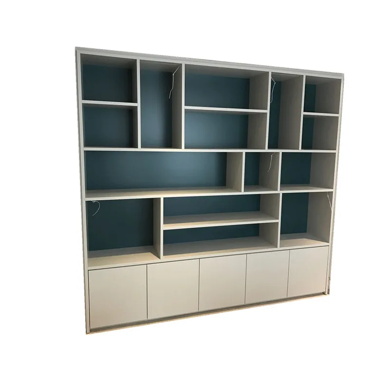 Cannabis Dispensary Display Cabinets Wall Display Solution – Pure White Wall Display Shelving with LED Light Lamp for Cannabi