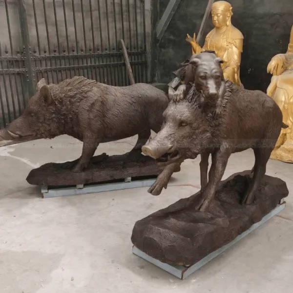 Wild Boar Statues Sculptures For Sale | Bronze Fiberglass – custom retail display image 8