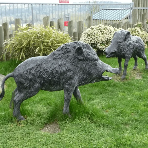 Wild Boar Statues Sculptures For Sale | Bronze Fiberglass – custom retail display image 7