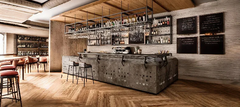 Commercial Bar Counters For Sale | Industrial, Vintage Modern – custom retail display image 12