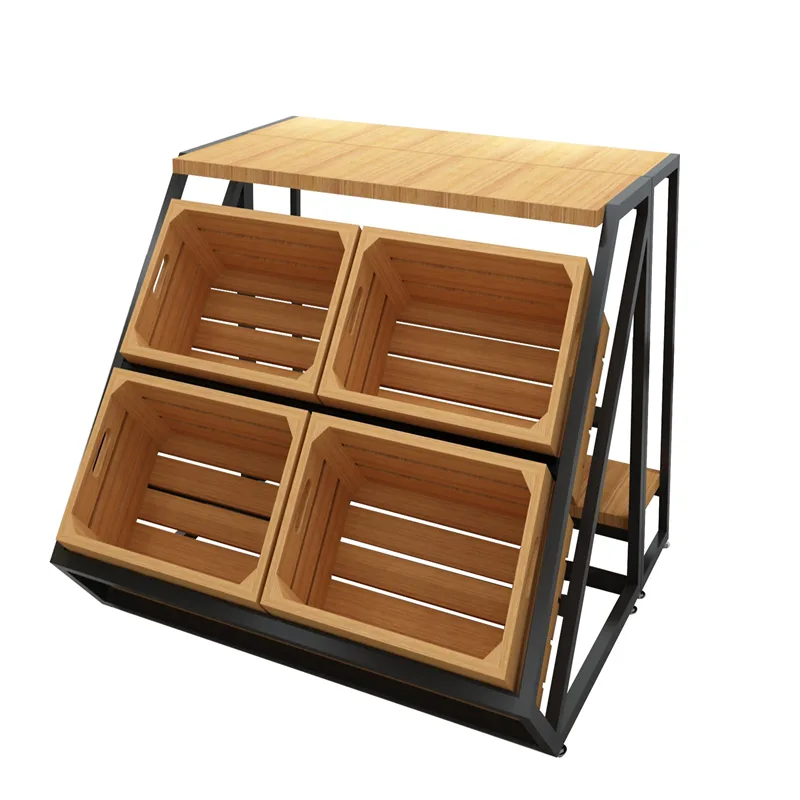 Wood Display Racks Shelves For Retail Stores – custom retail display image 1