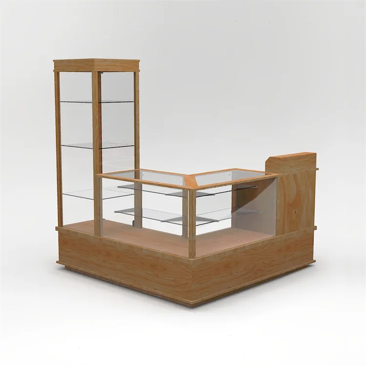 Wooden Display Counter | Glass Counter Cases For Shop – custom retail display image 80