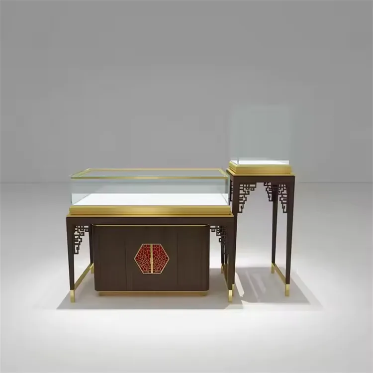 Wooden Display Counter | Glass Counter Cases For Shop – custom retail display image 79