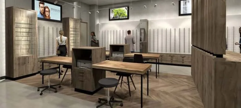 Optical Dispensing Tables Desks | Benson Display – custom retail display image 14