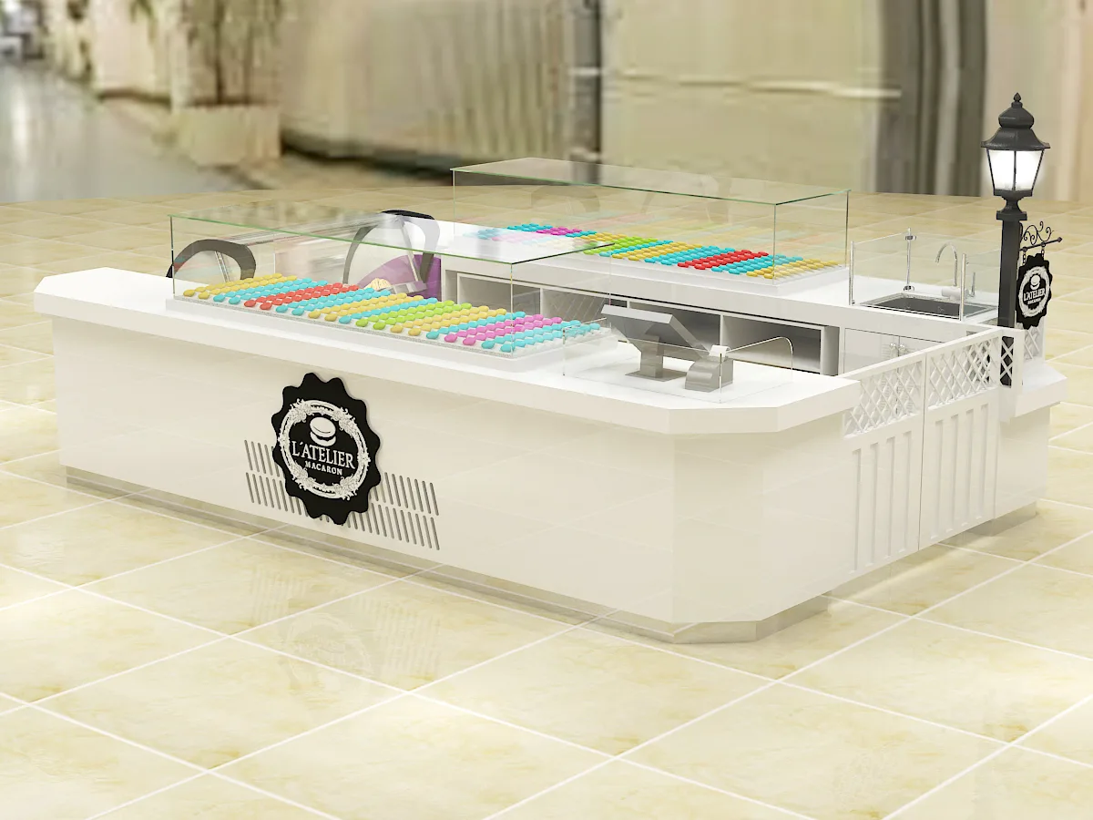 4*3mSweet macaron kiosk design macaron countertop & fashion display stand