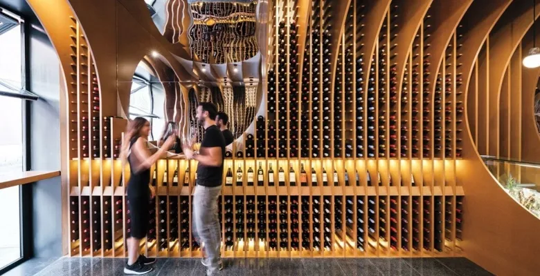 zooco-estudio-de-vinos-y-viandas-miguel-crespo-picot-javier-guzman-benito-sixto-martin-martinez-valladolid-spain-custom-arches-0418-hero_副本 Liquor Store Shelving | Commercial Wine Racks – custom retail display image 12